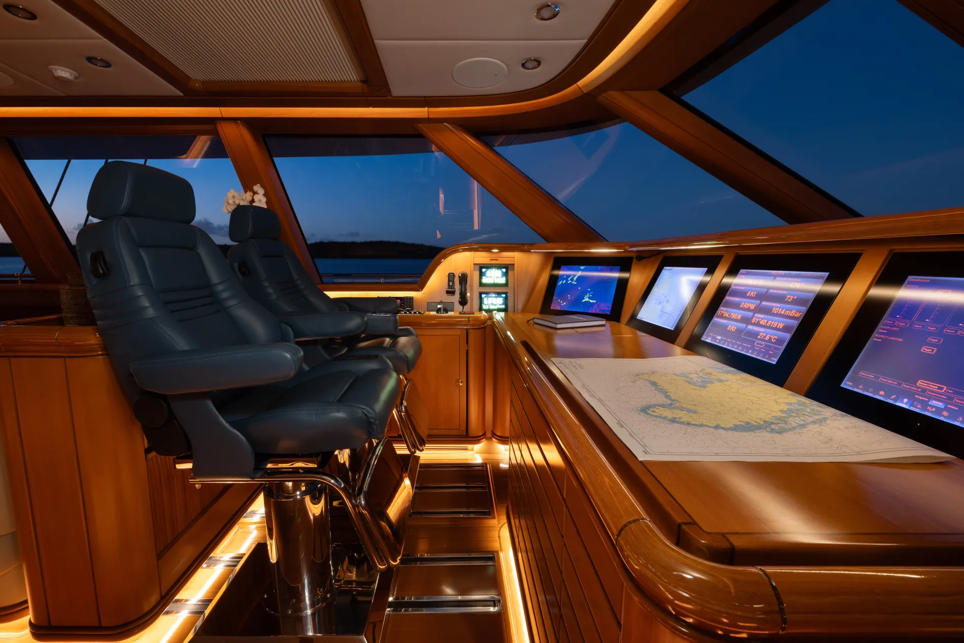 AT THE HELM