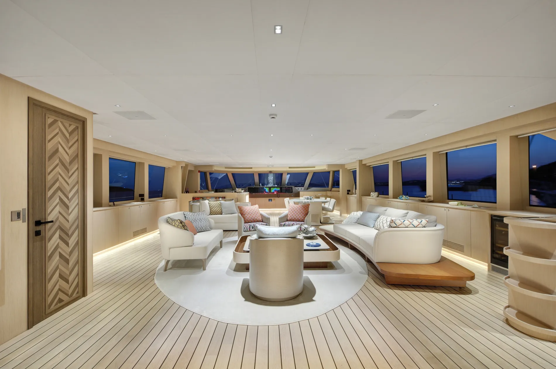 Beach-club inspired interior